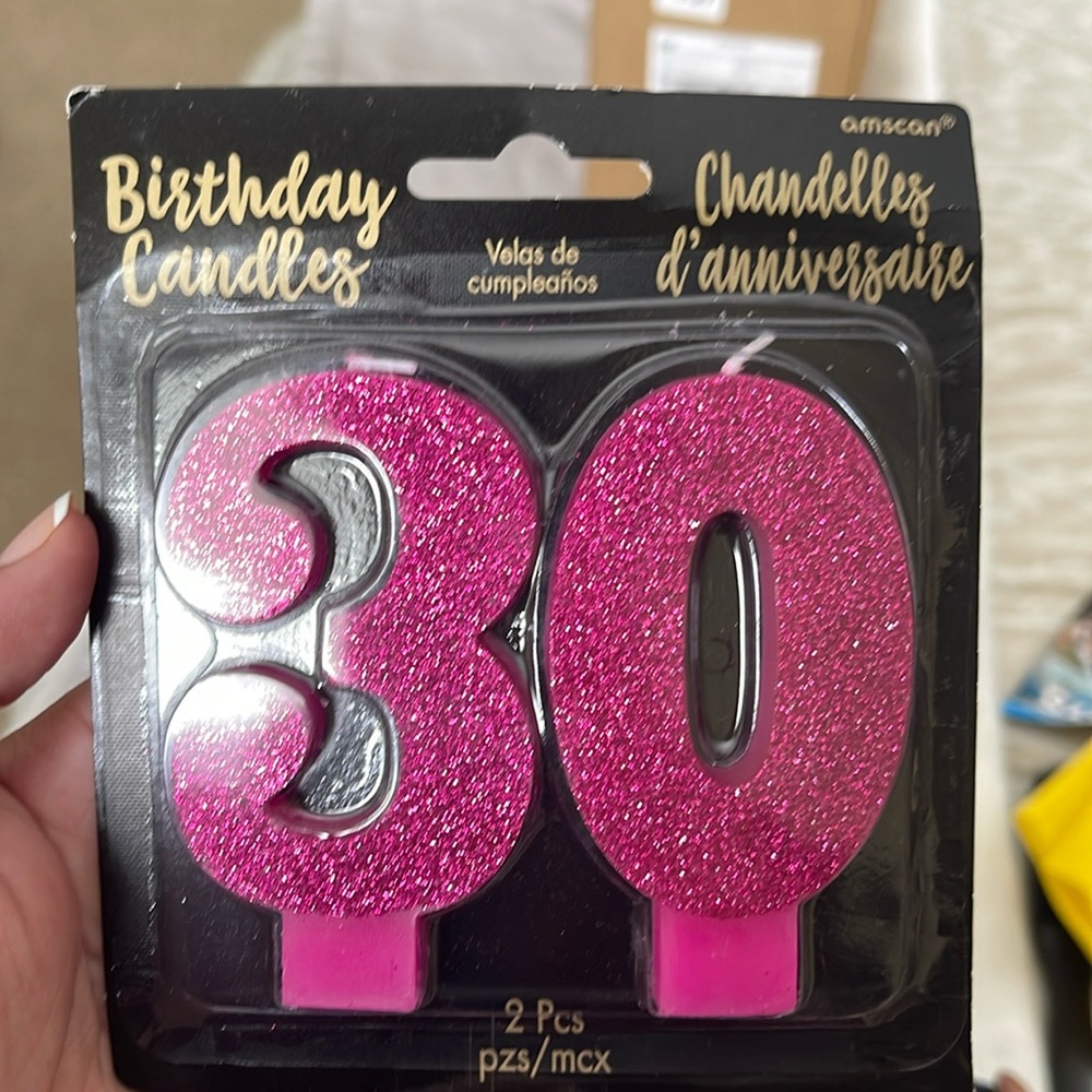 30th birthday candles. Never used. In original packaging.